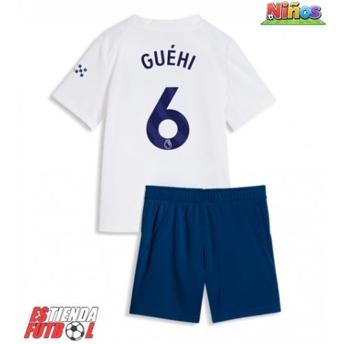 Manchester City Marc Guehi #6 Tercera Equipación Niños 2026-27 Manga Corta (+ Pantalones cortos)